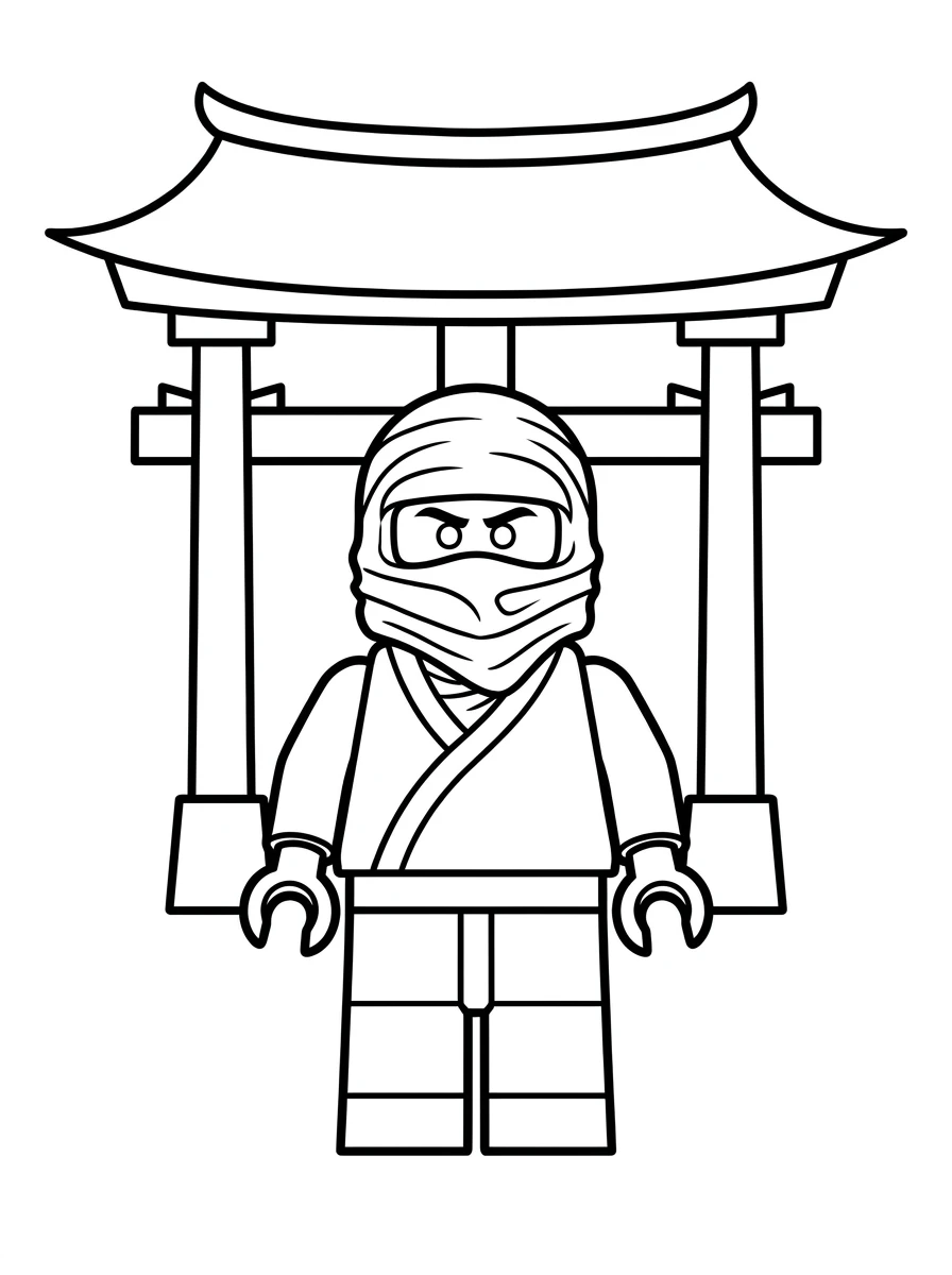 Ninjago Ninja vor dem Tempeltor
