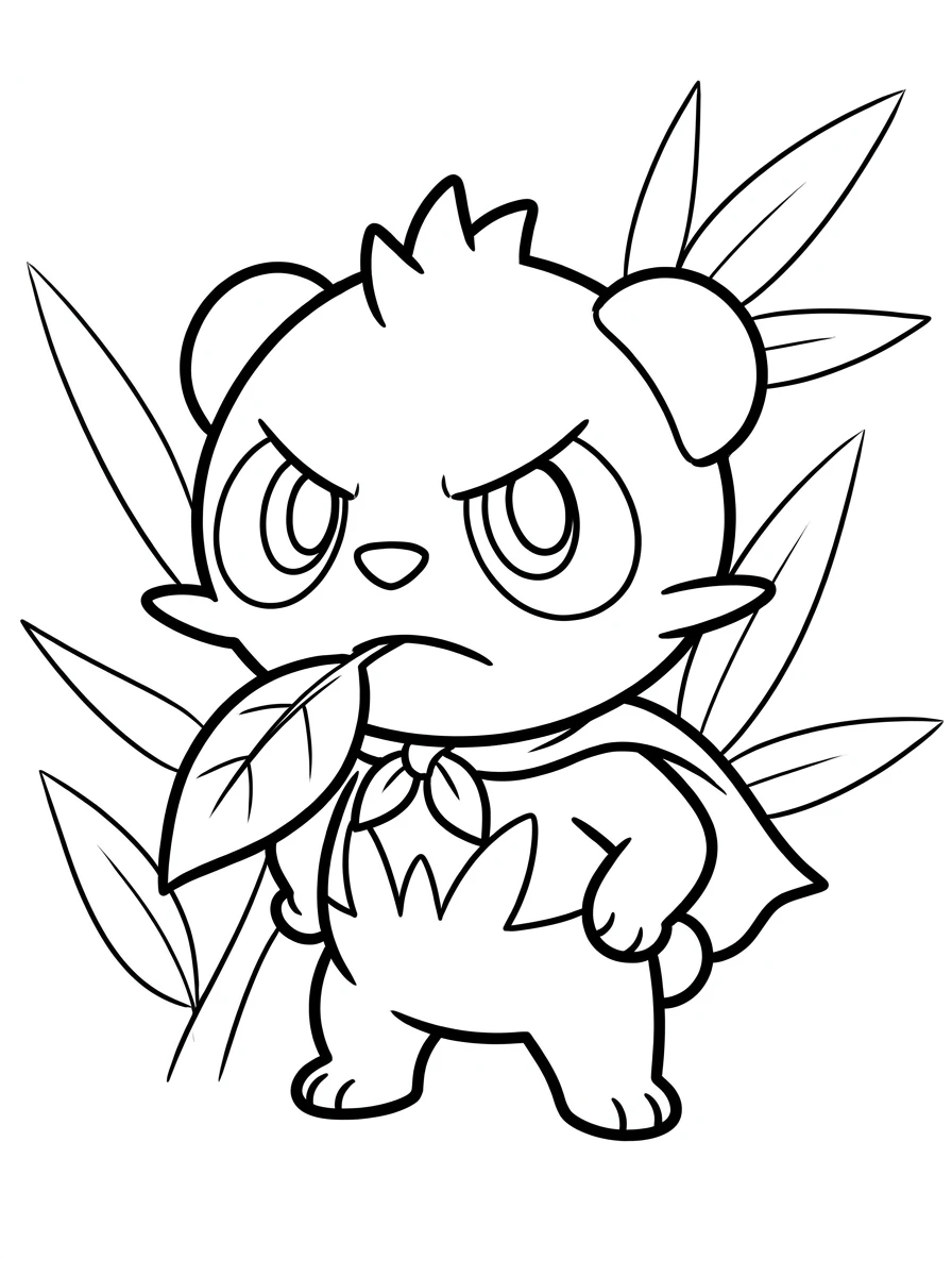 Cooles Pancham mit Bambusblatt