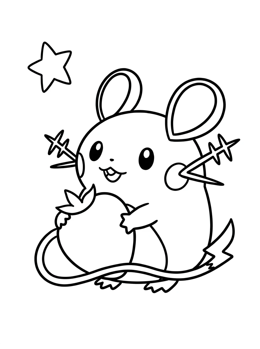 Dedenne mit einer Beere