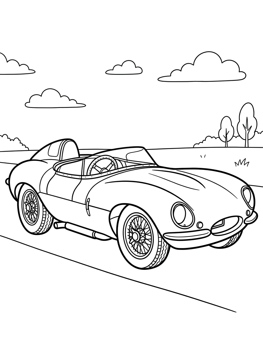 Klassisches Rennauto der 1950er