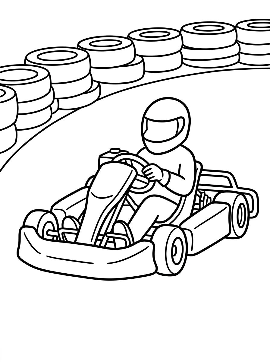 Monster Truck Rennauto Ausmalbild