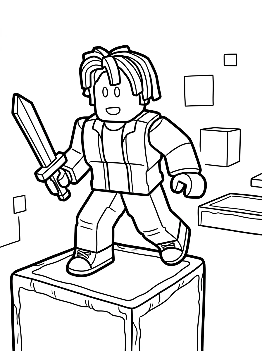 Roblox-Avatar bereit zum Sprung