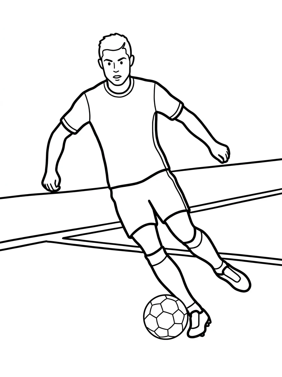 Ronaldo Ausmalbilder beim Dribbeln