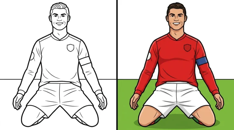ronaldo ausmalbilder Ausmalbild