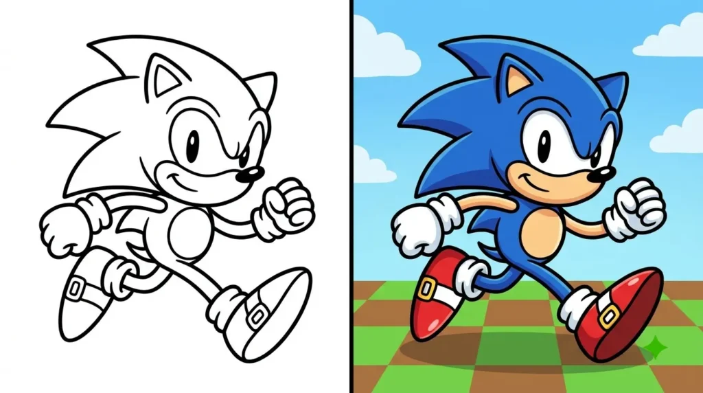 sonic ausmalbilder Ausmalbild