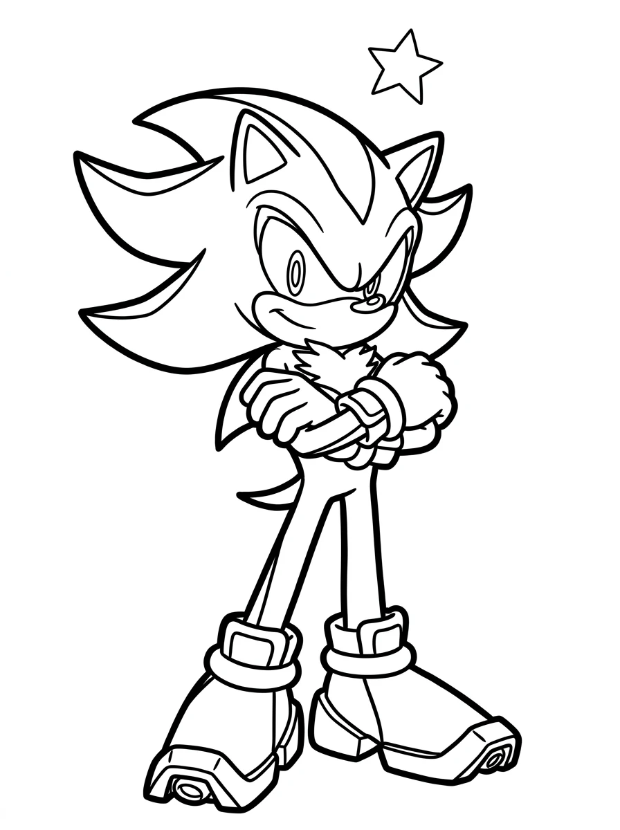 Sonic Ausmalbilder mit Shadow