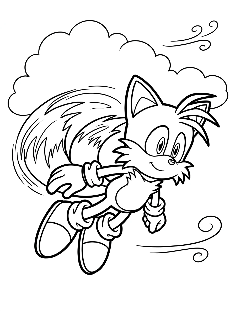 Sonic Ausmalbilder mit Tails