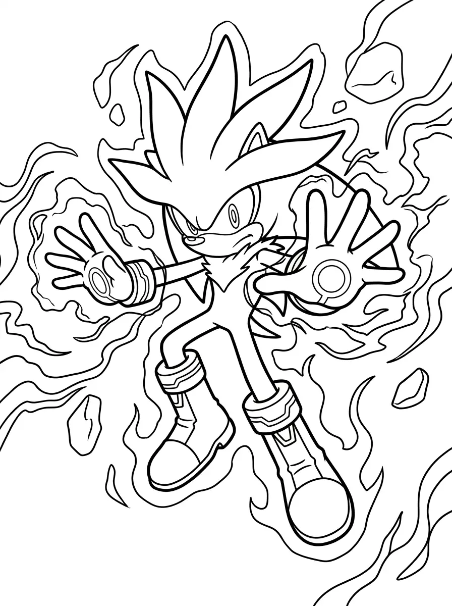Silver the Hedgehog in Action