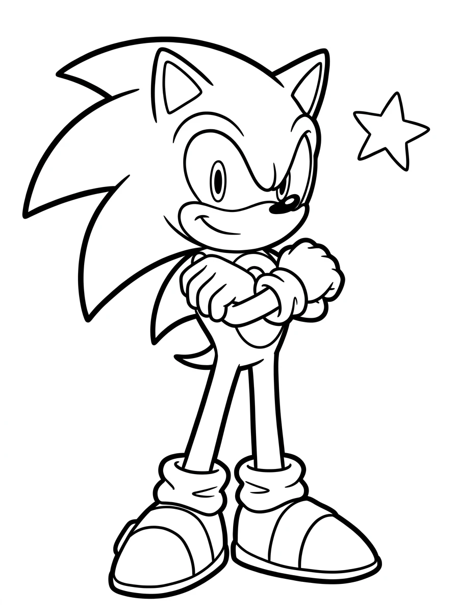 Sonic in heroischer Pose