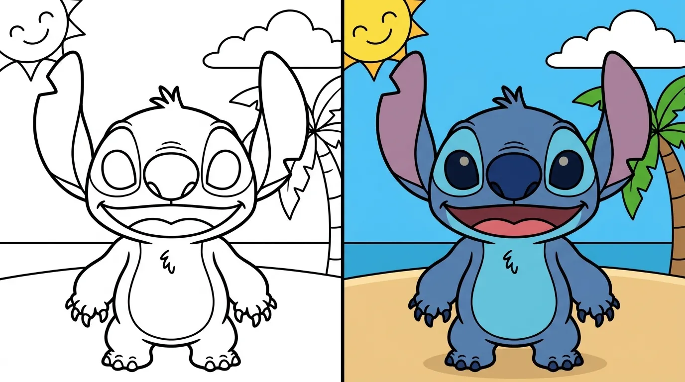 stitch ausmalbilder Beitragsbild